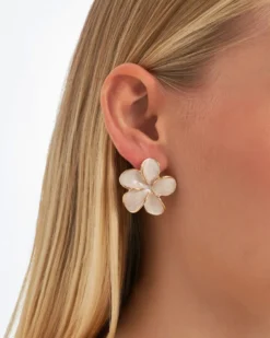 New Bijou Brigitte Orecchini a perno - Beige Blossom