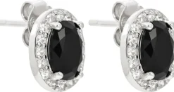 Hot Bijou Brigitte Orecchini a perno - Black Oval