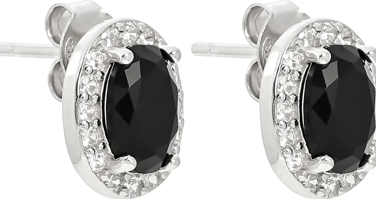 Hot Bijou Brigitte Orecchini a perno - Black Oval