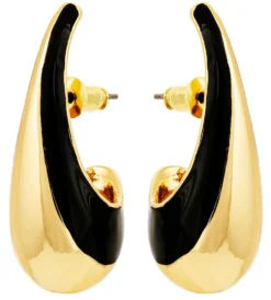 Online Bijou Brigitte Orecchini a perno - Black Stripe