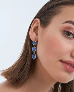 Sale Bijou Brigitte Orecchini a perno - Blue Dream