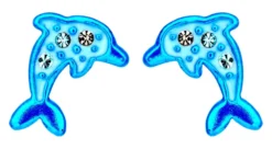 Online Bijou Brigitte Orecchini a perno - Blue Fin