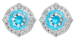 Discount Bijou Brigitte Orecchini a perno - Blue Halo