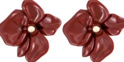 Online Bijou Brigitte Orecchini a perno - Burgundy Blossom