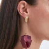 Online Bijou Brigitte Orecchini a perno - Burgundy Flower