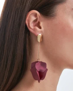 Online Bijou Brigitte Orecchini a perno - Burgundy Flower