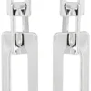 New Bijou Brigitte Orecchini a perno - Chrome Rectangles