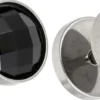 Outlet Bijou Brigitte Orecchini a perno da uomo - Black Sparkle