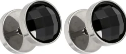 Outlet Bijou Brigitte Orecchini a perno da uomo - Black Sparkle