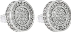 Clearance Bijou Brigitte Orecchini a perno da uomo - Zirconia Circle