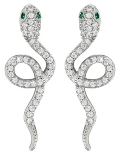 Online Bijou Brigitte Orecchini a perno - Emerald Serpent