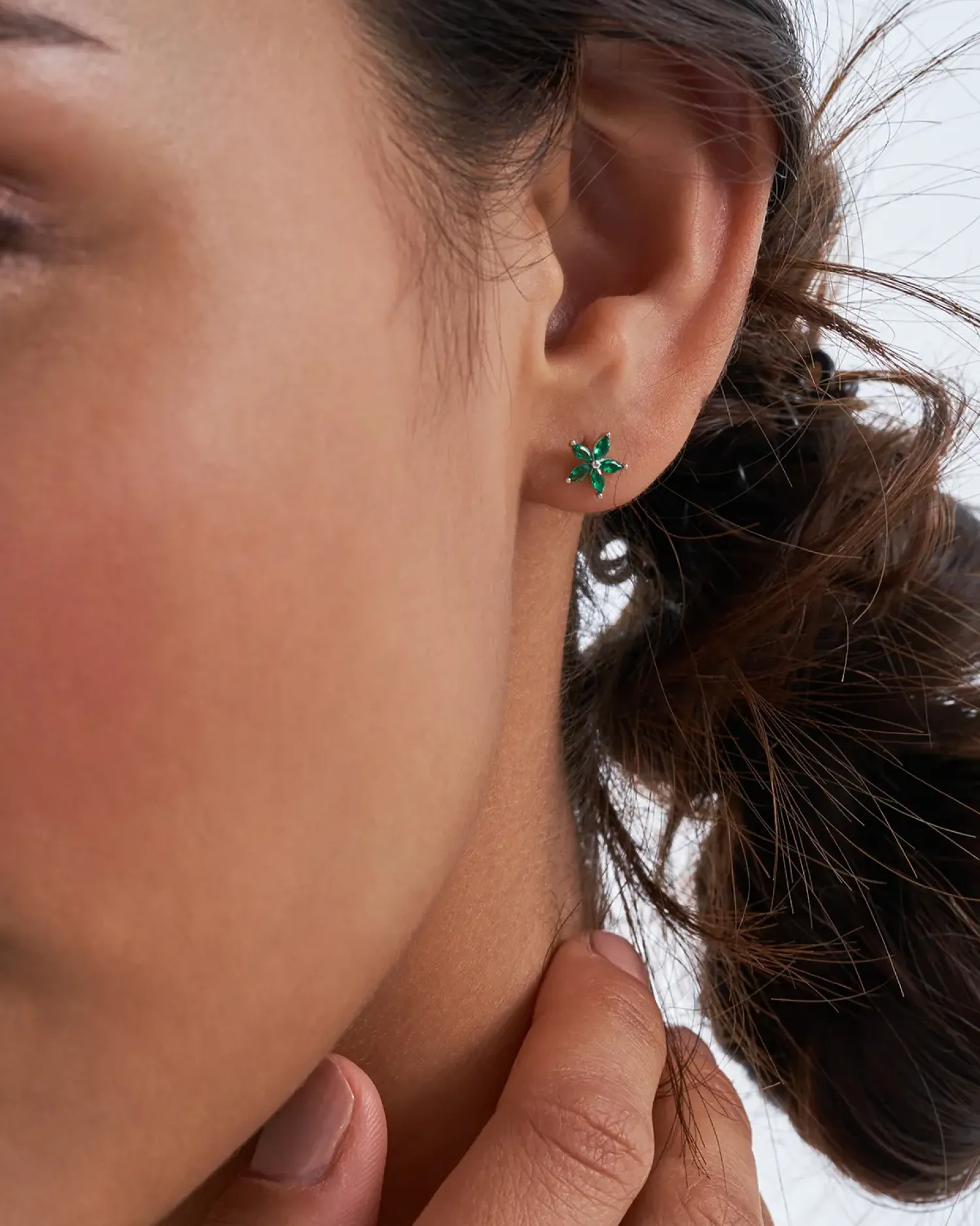 Discount Bijou Brigitte Orecchini a perno - Floral Emerald