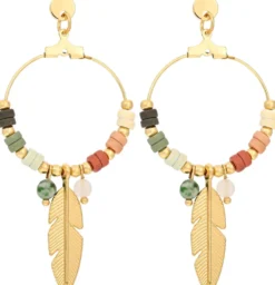 Online Bijou Brigitte Orecchini a perno - Gem Feather