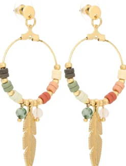 Online Bijou Brigitte Orecchini a perno - Gem Feather