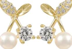 Clearance Bijou Brigitte Orecchini a perno - Golden Cherry