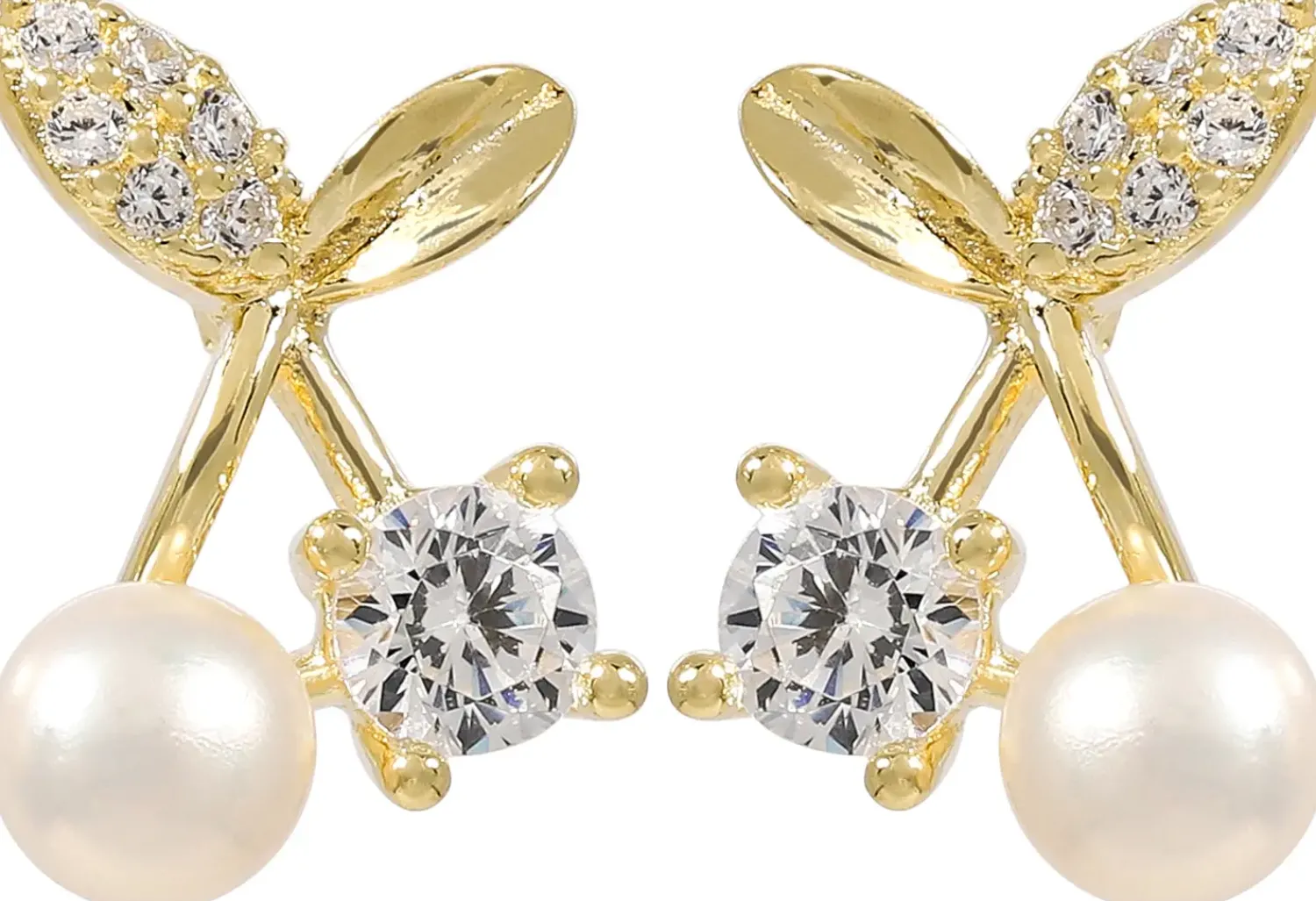 Clearance Bijou Brigitte Orecchini a perno - Golden Cherry