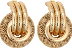 Sale Bijou Brigitte Orecchini a perno - Golden Mesh