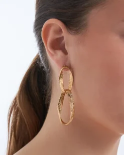 Clearance Bijou Brigitte Orecchini a perno - Golden Twist