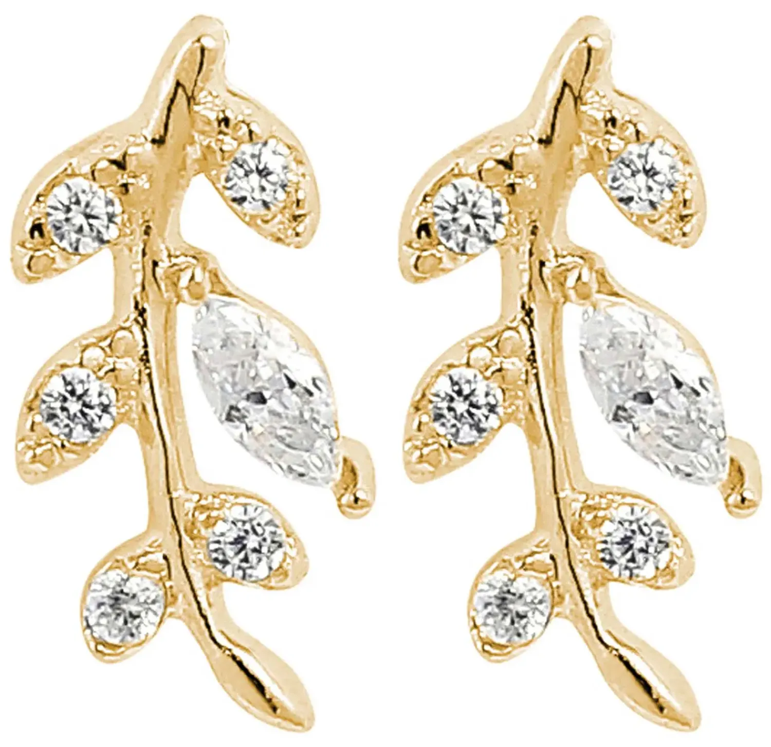 Outlet Bijou Brigitte Orecchini a perno - Gold Leaf