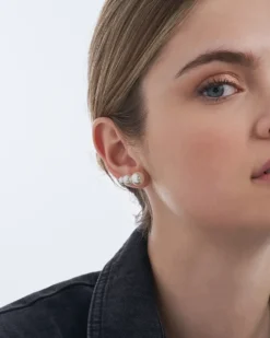 Clearance Bijou Brigitte Orecchini a perno in argento - Perle