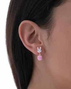 Clearance Bijou Brigitte Orecchini a perno - Pink Easter