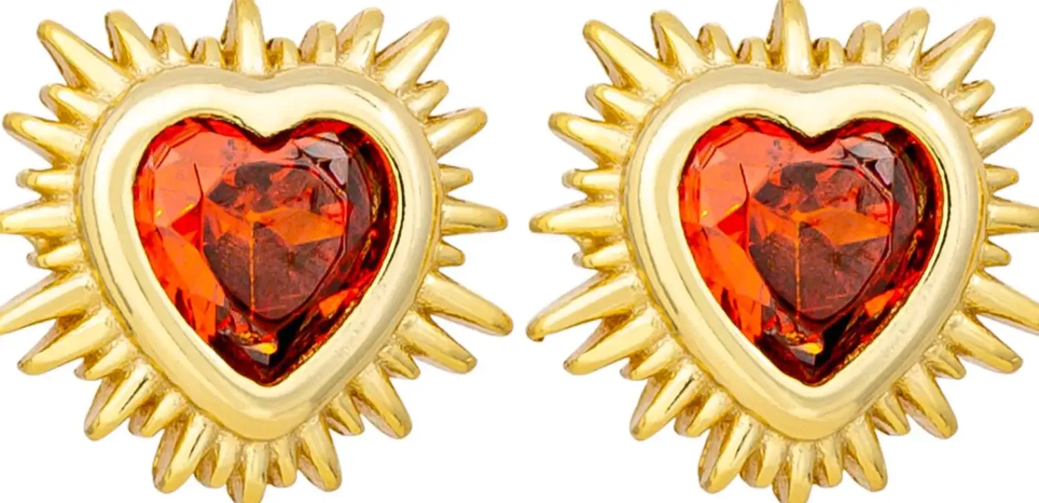 New Bijou Brigitte Orecchini a perno - Red Zirconia