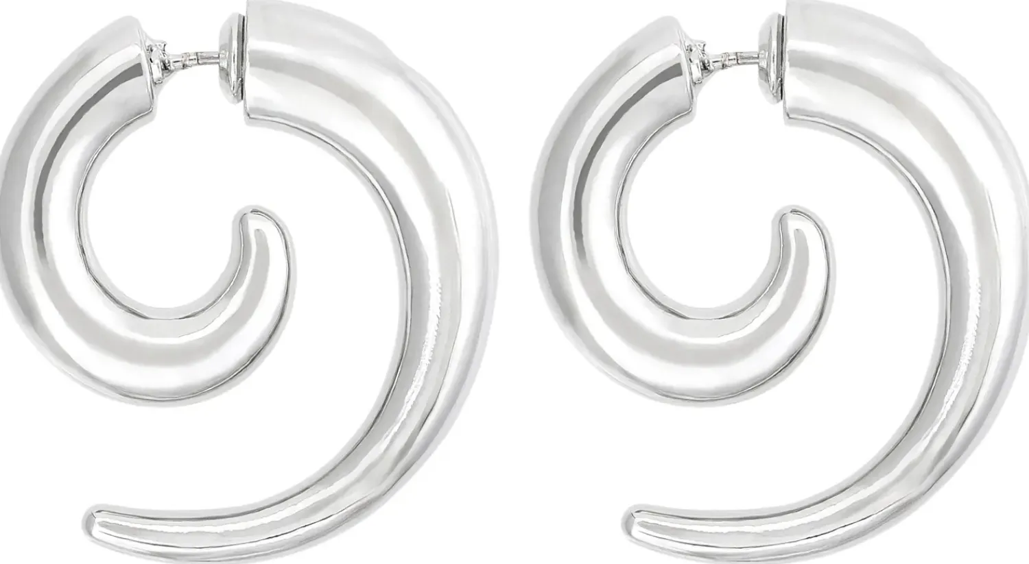 Clearance Bijou Brigitte Orecchini a perno - Rhodium Swirl