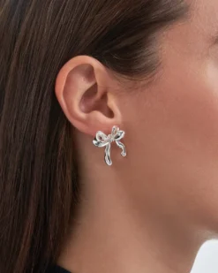 Clearance Bijou Brigitte Orecchini a perno - Silver Bows