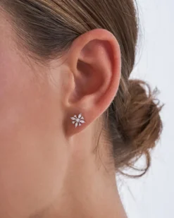 Hot Bijou Brigitte Orecchini a perno - Silver Iceflower