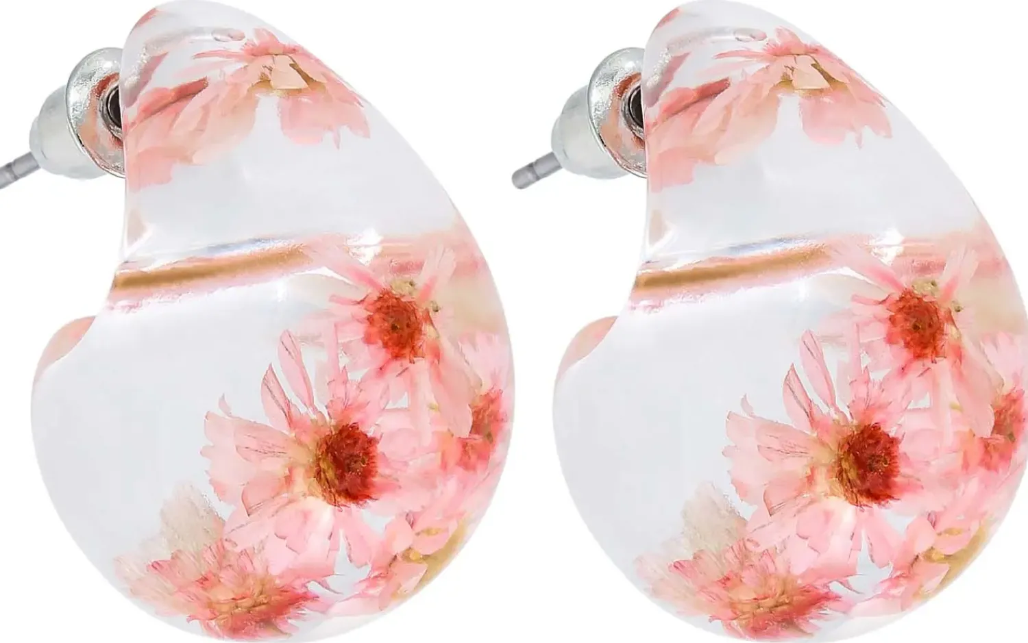 Clearance Bijou Brigitte Orecchini a perno - Transparent Flower