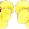 Hot Bijou Brigitte Orecchini a perno - Yellow Flower