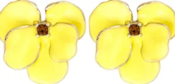 Hot Bijou Brigitte Orecchini a perno - Yellow Flower