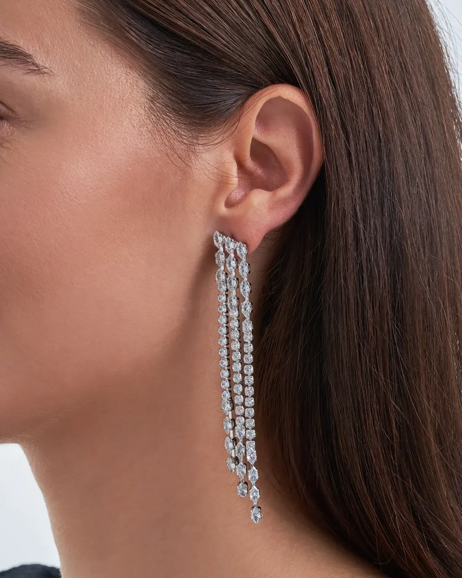 Sale Bijou Brigitte Orecchini a perno - Zirconia Tassel