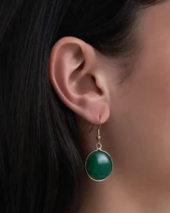 Clearance Bijou Brigitte Orecchino a pendente - Green Beauty