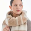 Bijou Brigitte Sciarpa - Beige Stripes