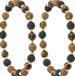 Clearance Bijou Brigitte Set braccialetti- Lava Stone