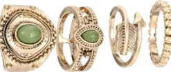 Sale Bijou Brigitte Set di anelli - Antique Green