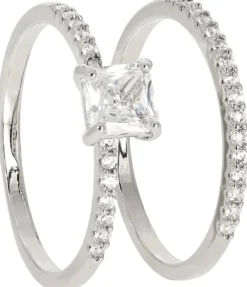 Outlet Bijou Brigitte Set di anelli - Classic Silver
