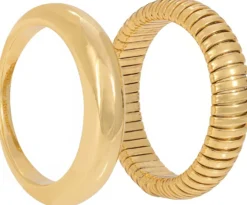 Outlet Bijou Brigitte Set di anelli - Golden Glaze