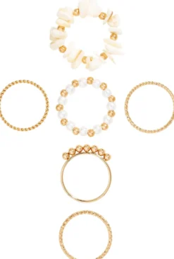 Bijou Brigitte Set di anelli - Golden Shell