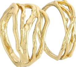 Clearance Bijou Brigitte Set di anelli - Golden Shine