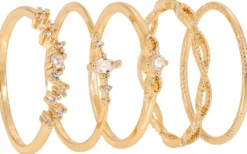 New Bijou Brigitte Set di anelli - Golden Sparkles