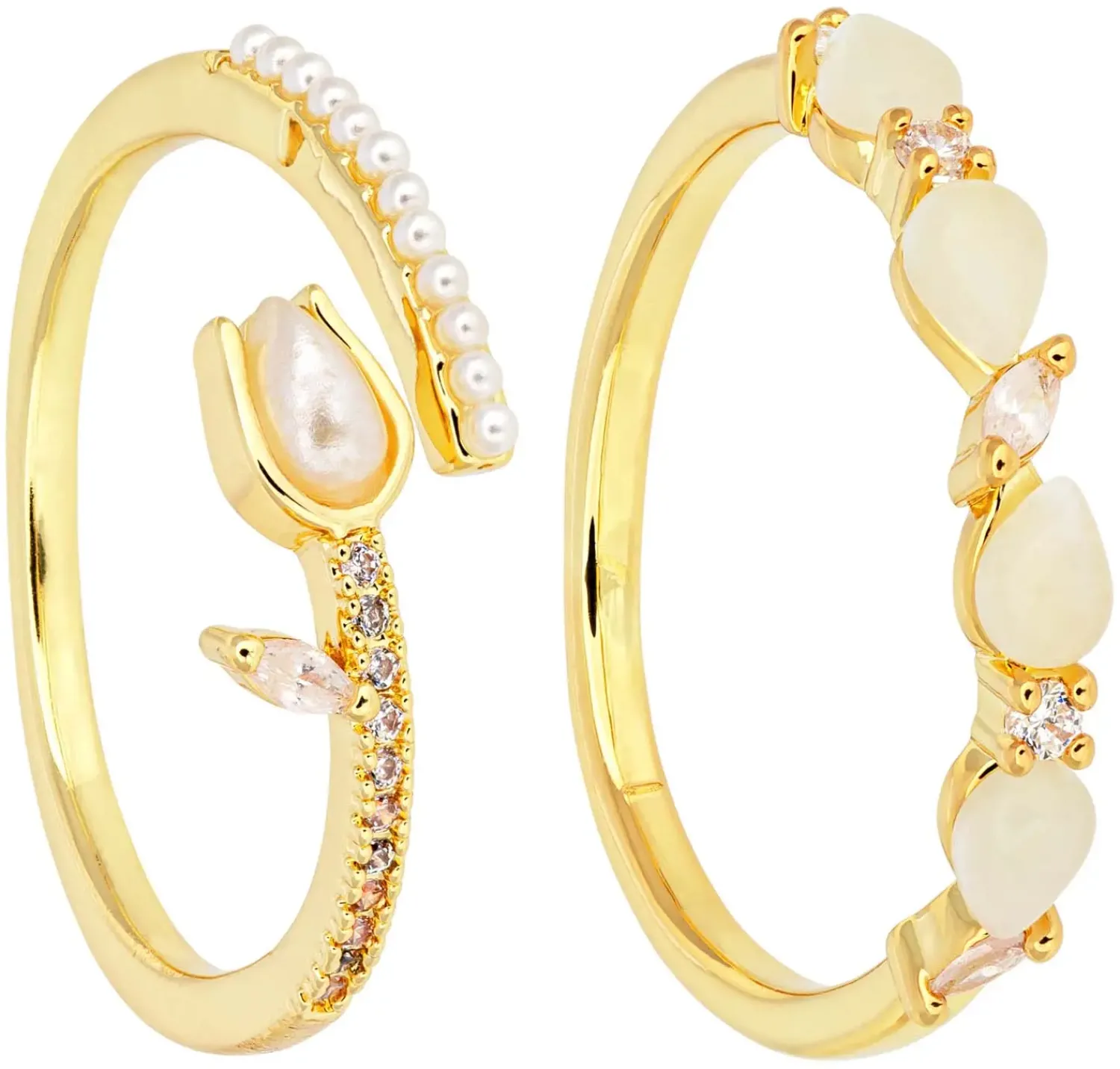 Hot Bijou Brigitte Set di anelli - Golden Tulip