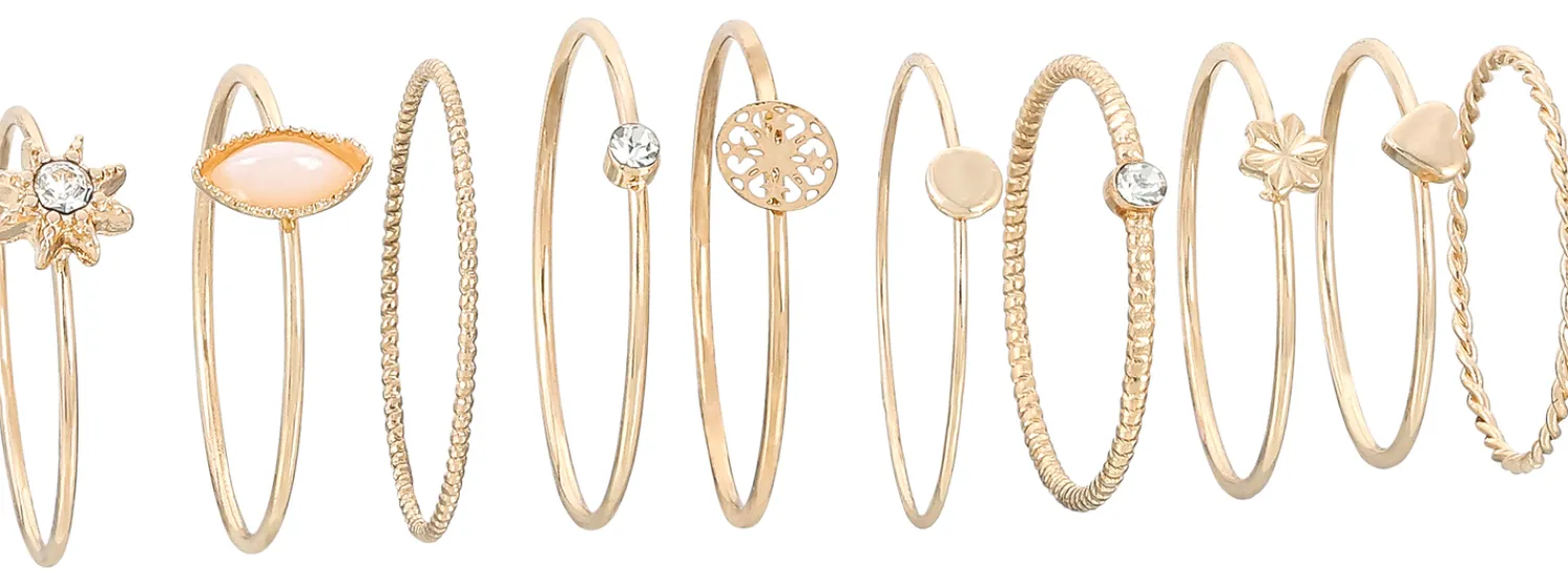 New Bijou Brigitte Set di anelli - Golden Vintage