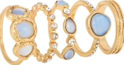 Discount Bijou Brigitte Set di anelli - Lovely Blue
