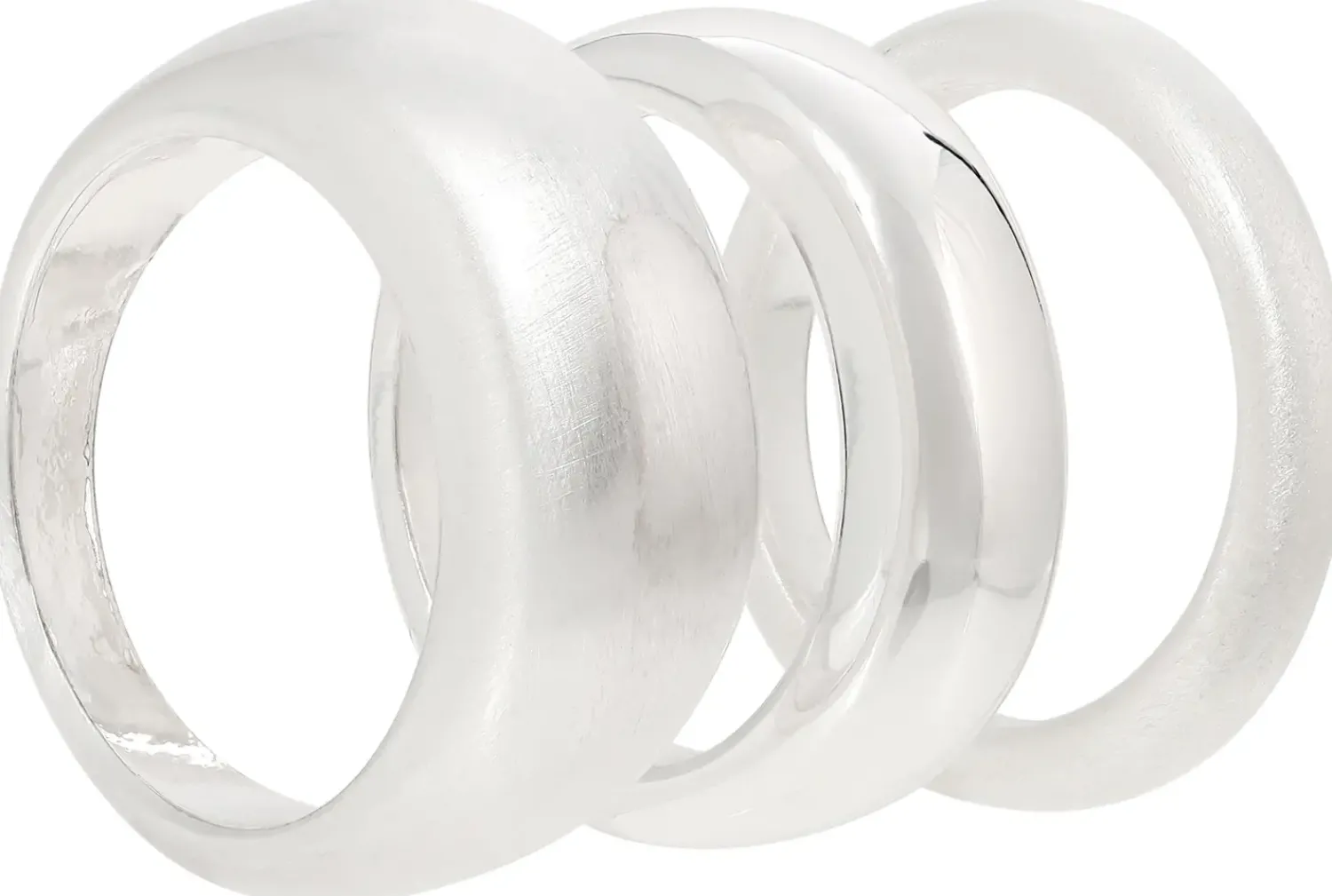 Clearance Bijou Brigitte Set di anelli - Matt Silver