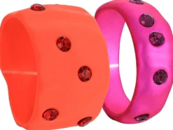 New Bijou Brigitte Set di anelli - Neon Statement