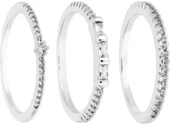 Clearance Bijou Brigitte Set di anelli - Silver Elegance