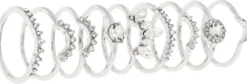 Outlet Bijou Brigitte Set di anelli - Silver Festival