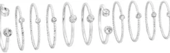 Bijou Brigitte Set di anelli - Silver Glam